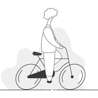 One-line bicycle wallpaper