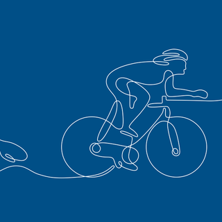 One-line bicycle wallpaper