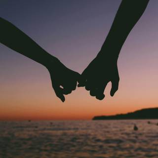 Couple holding hands wallpaper