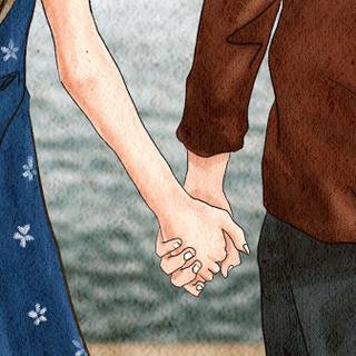 Couple holding hands wallpaper