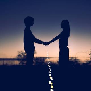 Couple holding hands wallpaper