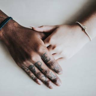 Couple holding hands wallpaper