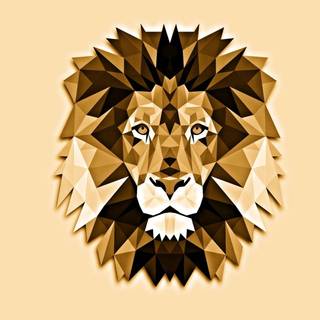 Minimalist lion head wallpaper