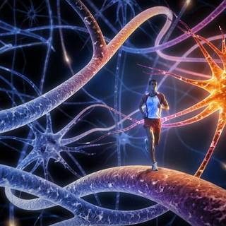 Abstract running man wallpaper