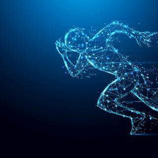 Abstract running man wallpaper