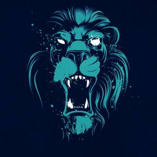 Minimalist lion head wallpaper