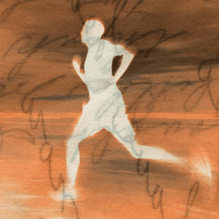 Abstract running man wallpaper