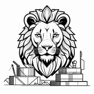 Minimalist lion head wallpaper