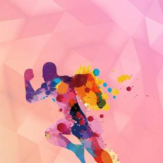 Abstract running man wallpaper