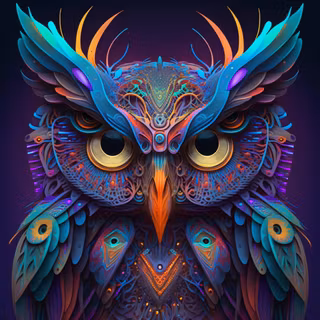 Abstract owl wallpaper