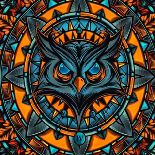 Abstract owl wallpaper