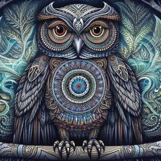 Abstract owl wallpaper