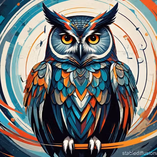 Abstract owl wallpaper