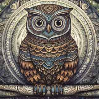 Abstract owl wallpaper