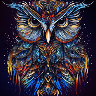 Abstract owl wallpaper