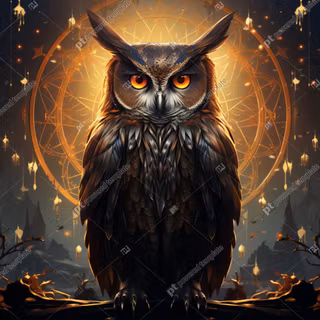 Abstract owl wallpaper