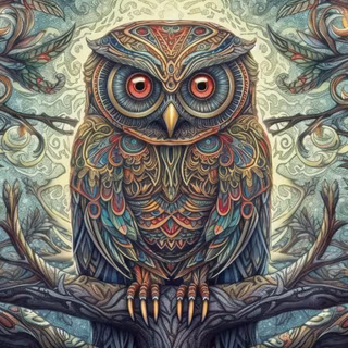 Abstract owl wallpaper