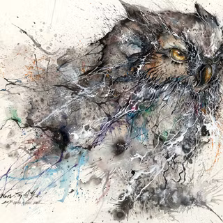 Abstract owl wallpaper