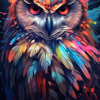 Abstract owl wallpaper