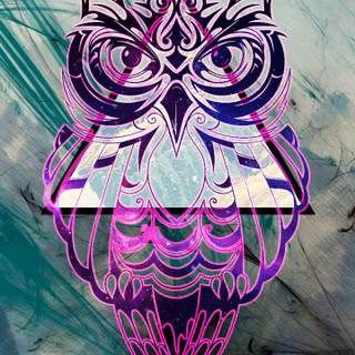 Abstract owl wallpaper