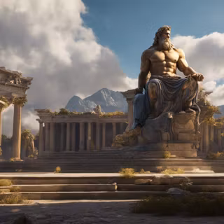 Statue of Zeus at Olympia wallpaper