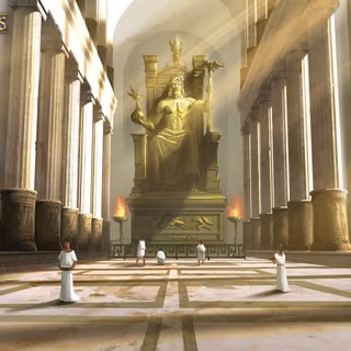 Statue of Zeus at Olympia wallpaper