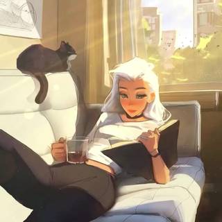 Book reader wallpaper