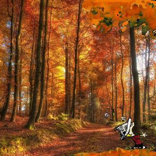 Forest Thanksgiving art wallpaper