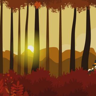 Forest Thanksgiving art wallpaper