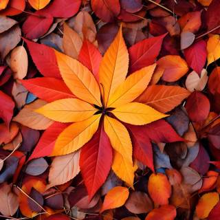 Orange autumn leaves wallpaper