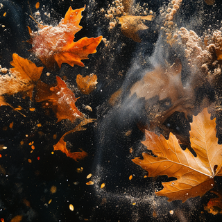 Orange autumn leaves wallpaper