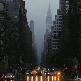 NYC rain wallpaper