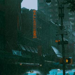 NYC rain wallpaper