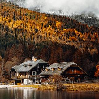 Countryside in the fall wallpaper