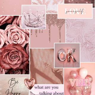 Rose flower collage wallpaper