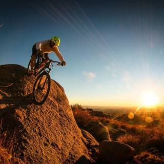 Mountain biking laptop wallpaper