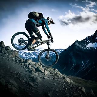 Mountain biking laptop wallpaper