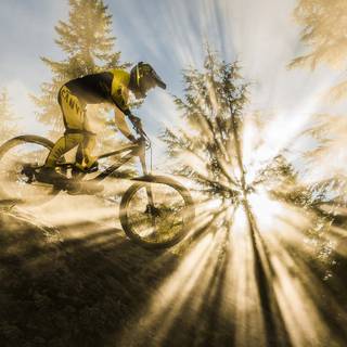 Mountain biking laptop wallpaper