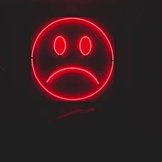 Emoji color red sad wallpaper