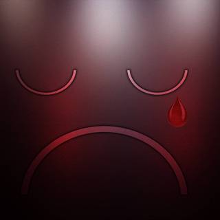 Emoji color red sad wallpaper