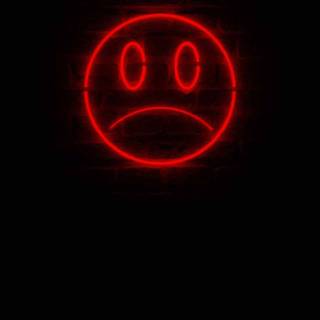 Emoji color red sad wallpaper