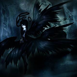 Anime girl with wings wallpaper