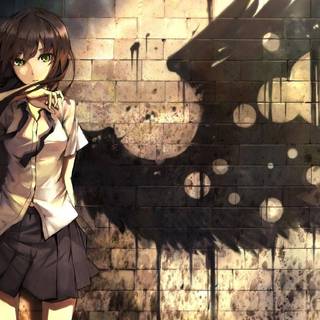 Anime girl with wings wallpaper