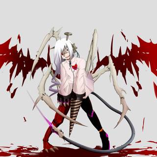 Anime girl with wings wallpaper