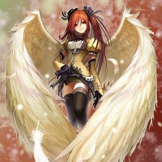 Anime girl with wings wallpaper
