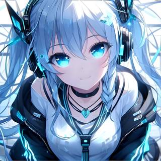 AI anime girl wallpaper