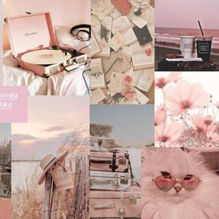 Cute pink aesthetic desktop wallpaper