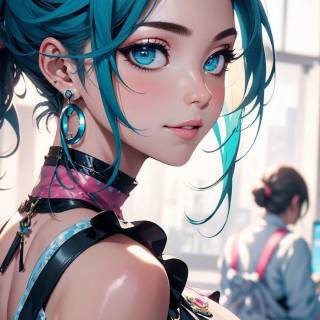 AI anime girl wallpaper