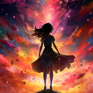 AI anime girl wallpaper