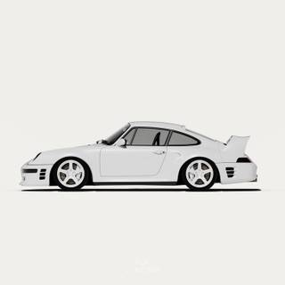 Porsche minimalist phone wallpaper
